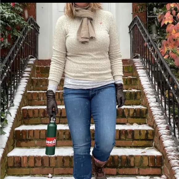 J.Crew Gray Cambridge Cable Knit Turtleneck - size large - Picture 9 of 9